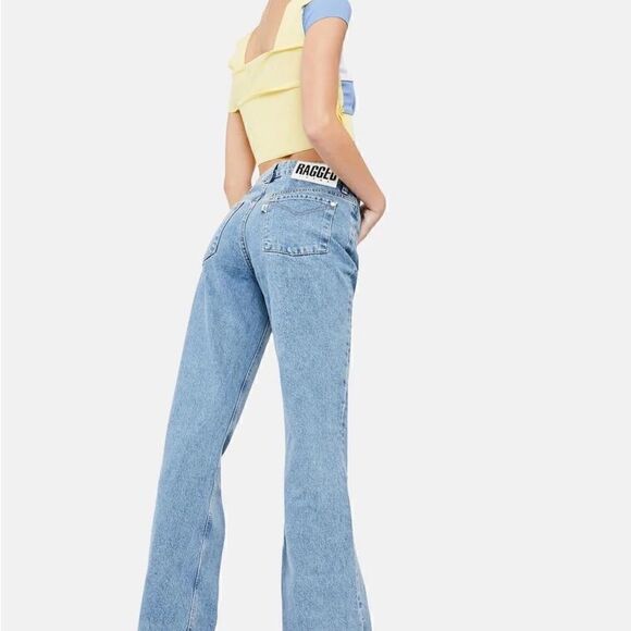 NWT The Ragged Priest High Rise Flare Jeans Dakota Womens Sz 36 W 31 Inseam - Picture 2 of 9